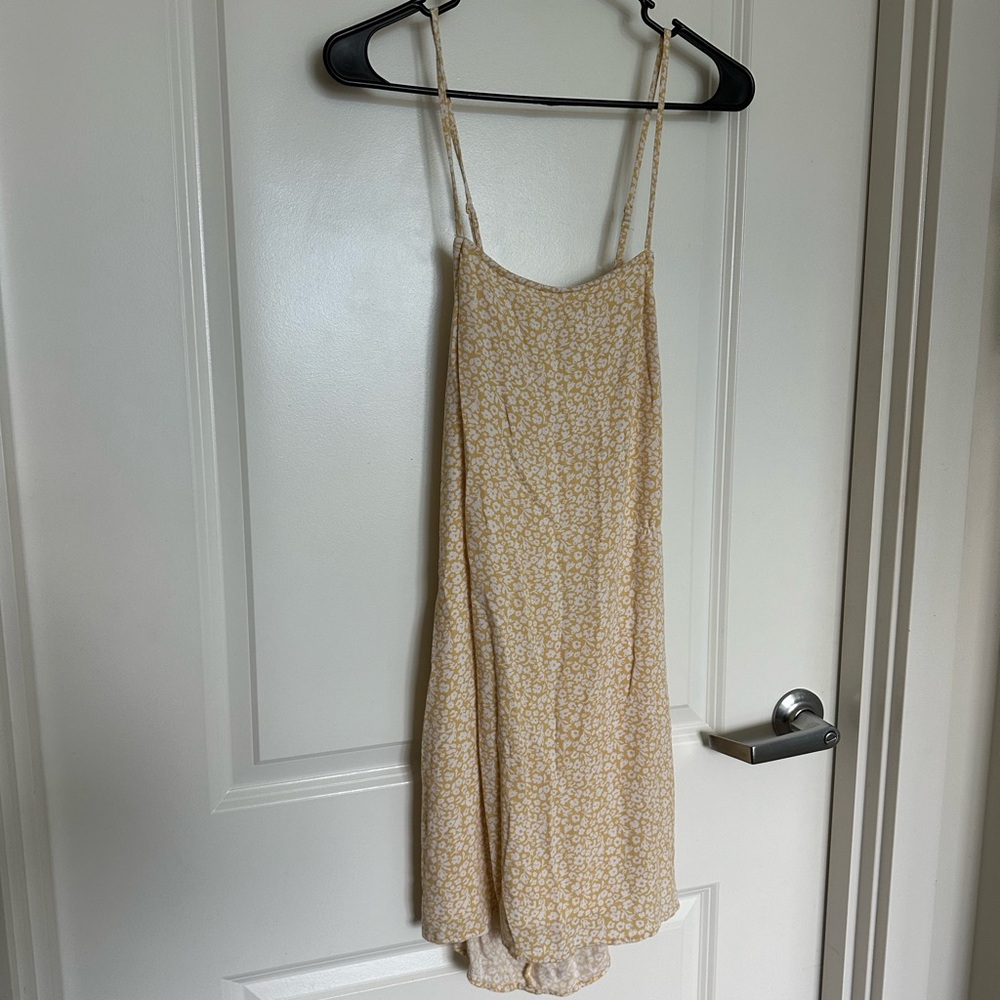 American Eagle Outfitters Yellow Floral Mini Dress